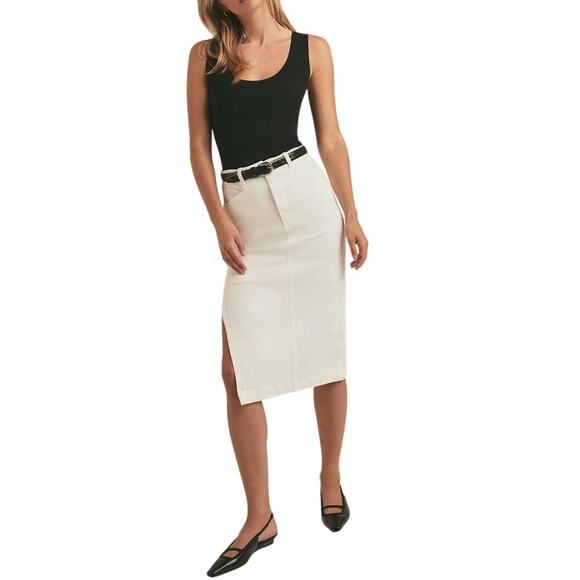 Favorite Daughter Dresses & Skirts - Favorite Daughter Denim White Mischa Skirt Size 23